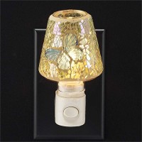 2pk -Nitelight Glass/Mosaic Cross Butterfly (Pack of 2)