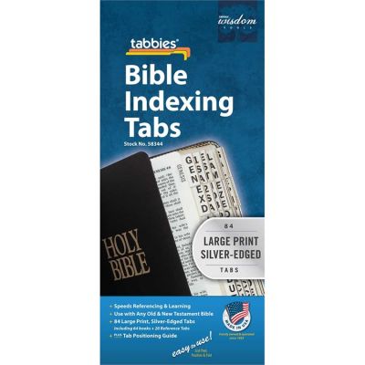 Old/New Testament Large Silver Bible Tabs Pack of 10 -  - BA-58344
