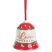 Ornament Dolomite Bell Love Pack of 4