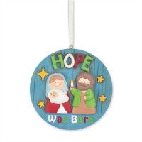 6pk -Ornament Resin Hope Was Born Pack of 6