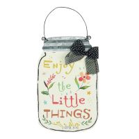 Paper/Metal/Ribbon Wall Plaque, Enjoy the Little Things (Pack of 2)