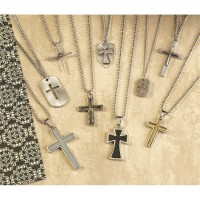 Pewter, Copper and Stainless Steel Necklace Assort Man of God