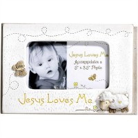 2pk -Photo Album Resin Jesus Loves Me (Pack of 2)
