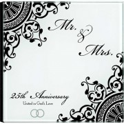2pk -Photo Frame Album Glass 25th Anniversary (Pack of 2)