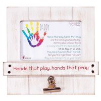 Photo Frame MDF-8x8" Daddy-Hands that Play (Pack of 2)
