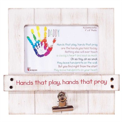 Photo Frame MDF-8x8" Daddy-Hands that Play (Pack of 2) - 603799072823 - PFTTW-46
