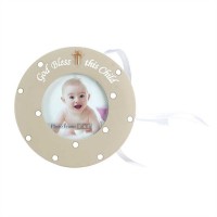 3pk -Photo Frame Ornament Resin God Bless this Child, (Pack of 3) 3pk -Photo Frame Ornament Resin God Bless this Child, (Pack of 3)
