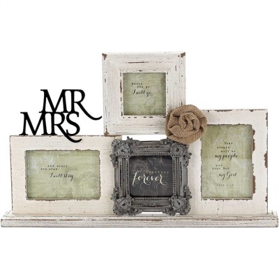 Photo Frame Tabletop MDF/Metal Mr/Mrs - 603799518253 - PFTTW-21