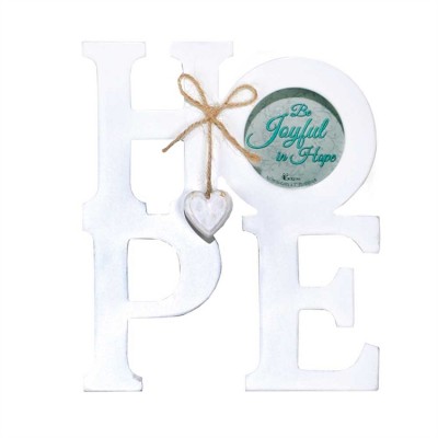 Photo Frame Wall Wood Hope White Pack of 2 - 603799577373 - PFWW-61 Photo Frame Wall Wood Hope White Pack of 2 - 603799577373 - PFWW-61