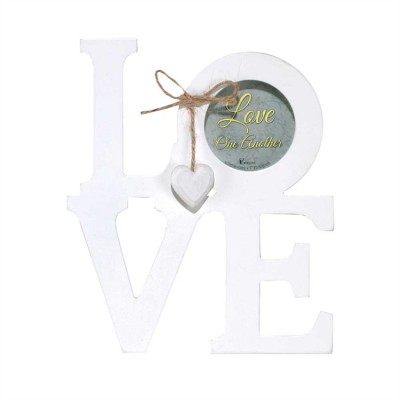 Photo Frame Wall Wood Love White 3 Inch Pack of 2 - 603799577366 - PFWW-60 Photo Frame Wall Wood Love White 3 Inch Pack of 2 - 603799577366 - PFWW-60