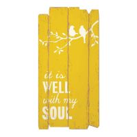 Plank Plaque Wood 11.5x23x5 It Is Well With My Soul