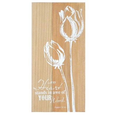Plank Plaque Wood My Heart Stands in Awe of Your Word - 603799574983 - PLKPLQW-6