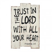 Plank Plaque Wood Trust In the Lord With All Your Heart
