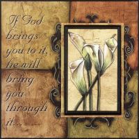 Plaque 8x8 He Will Bring You Through It Pack of 2