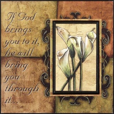 Plaque 8x8 He Will Bring You Through It Pack of 2 - 603799307246 - SPLK88-292