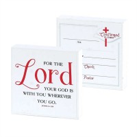 2pk -Plaque Confirmed In Christ For the Lord Your God Joshua 1:9, (Pack of 2)