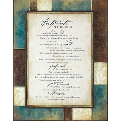 Plaque Footprints by Jace Grey - 603799552240 - SPLK1114-1496 Plaque Footprints by Jace Grey - 603799552240 - SPLK1114-1496