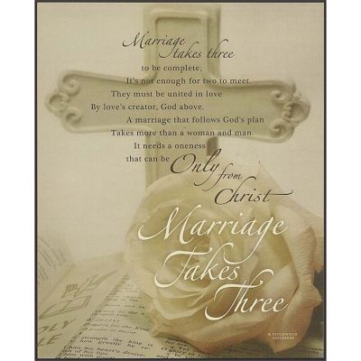 Plaque MDF 8x10 inch Marriage Take Three Pack of 2 - 603799307352 - PLK810-28