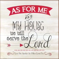 Plaque MDF As For Me & My House, We Will Serve The Lord