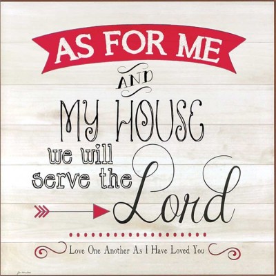 Plaque MDF As For Me & My House, We Will Serve The Lord - 603799580700 - PLK1212-1729