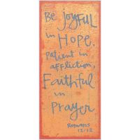 Plaque MDF Be Joyful In Hope Romans 12:12 Pack of 2