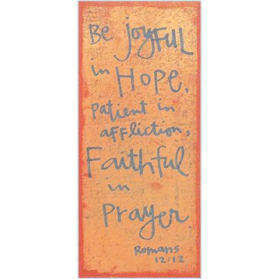 Plaque MDF Be Joyful In Hope Romans 12:12 Pack of 2 - 603799448932 - PLK511-105