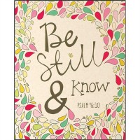 2pk -Plaque MDF 'Be Still And Know' Psalm 46:10 - 8 x 10 (Pack of 2))