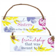 2pk -Plaque MDF Cb Soul Sisters You and Me Double Sided (Pack of 2)