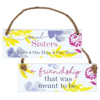 Plaque MDF Cb Soul Sisters You and Me Double Sided (Pack of 2)