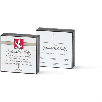 Plaque MDF Confirmed In Christ John 8:12 Pack of 2 - 603799413510 - DPLK33-108