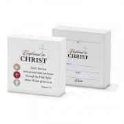 2pk -Plaque MDF Confirmed In Christ (Pack of 2)