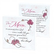2pk -Plaque MDF Dear Mom Double Sided 4 x 4 inch (Pack of 2)