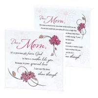 Plaque MDF Dear Mom Double Sided 4 x 4 inch (Pack of 2)
