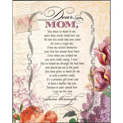 Plaque MDF Dear Mom Pack of 2 - 603799542661 - PLK810-200