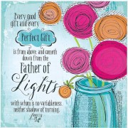 2pk -Plaque MDF Every Perfect Gift Is From Above James 1:17 (Pack of 2)