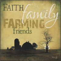 Plaque MDF Faith Family Farming Friends