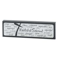 Plaque MDF Faithful Servant 8 x 2.5in. 5/8in Thick (Pack of 2)