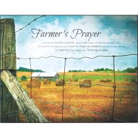 Plaque MDF Farmer's Prayer Lord Bless The land 14 x 11"