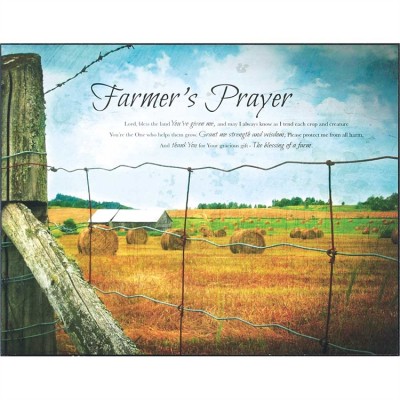 Plaque MDF Farmer s Prayer Lord Bless The land 14 x 11" - 603799581196 - PLK1411-1800