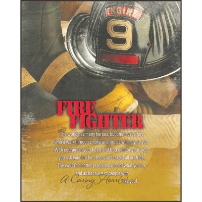 Plaque MDF Firefighter by Alda Maria 3/4in Thick Brown Edges 2pk - 603799535953 - PLK810-123