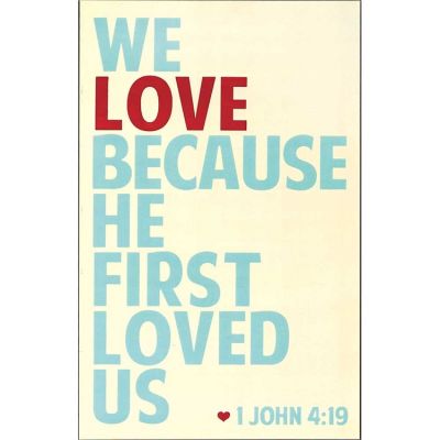 Plaque MDF First We Love Because He First Loved Us - 603799580663 - PLK1117-1739