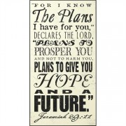 2pk -Plaque MDF For I Know The Plans Jeremiah 29:11 (Pack of 2)