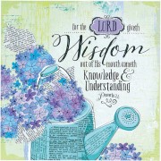 2pk -Plaque MDF For The Lord Giveth Proverbs 2:6 by Suzanne Cruise (Pack of 2)