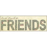 Plaque MDF Friends-faith, Family and Friends By Lauren Rader- Verse