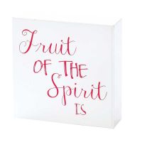 Plaque MDF Fruit Of The Spirit 4 x 4 inch (Pack of 2)