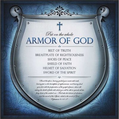 Plaque MDF Full Armor of God Belt Of Truth, Shoes Of Peace - 603799531856 - PLK1212-1222