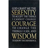 Plaque MDF God Grant Me Serenity, 11 x 17" 3/4in. Thick