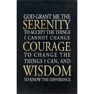 Plaque MDF God Grant Me Serenity, 11 x 17" 3/4in. Thick - 603799580649 - PLK1117-1731