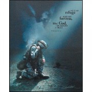2pk -Plaque MDF He Is My Refuge Psalm 91:2 (Pack of 2)