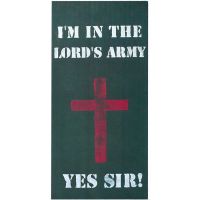 Plaque MDF I Am in the Lords Army Yes Sir 5 x 10" (Pack of 2)